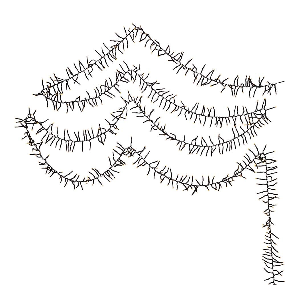 Kurt Adler CUL 1000-Light 33-Foot Cluster Garland with Warm White 3MM LED Bulbs